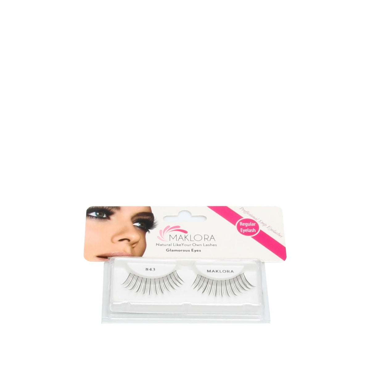 Maklora False Eyelashes - 843 Full Set for Complete Coverage and Cosmetic Enhancements by Beauty Care Bag