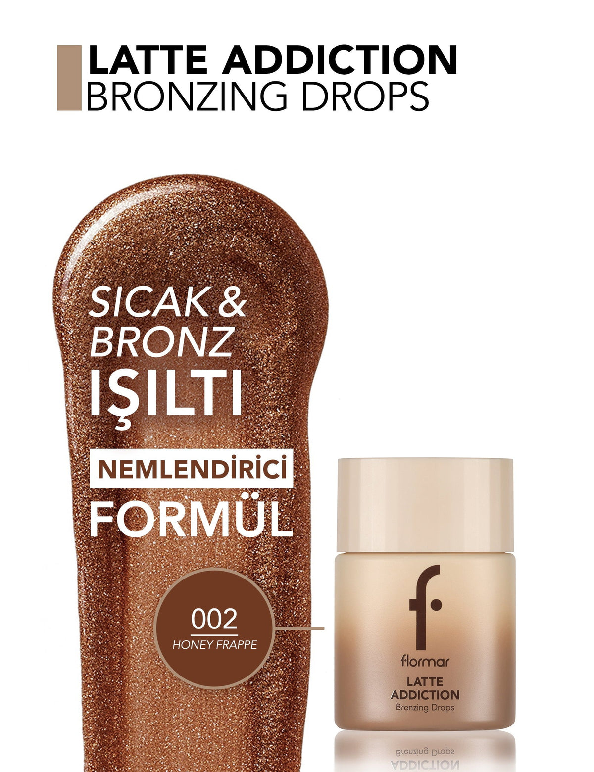 Flormar Latte Face & Body Bronzer for Natural Glow by Beauty Care Bag