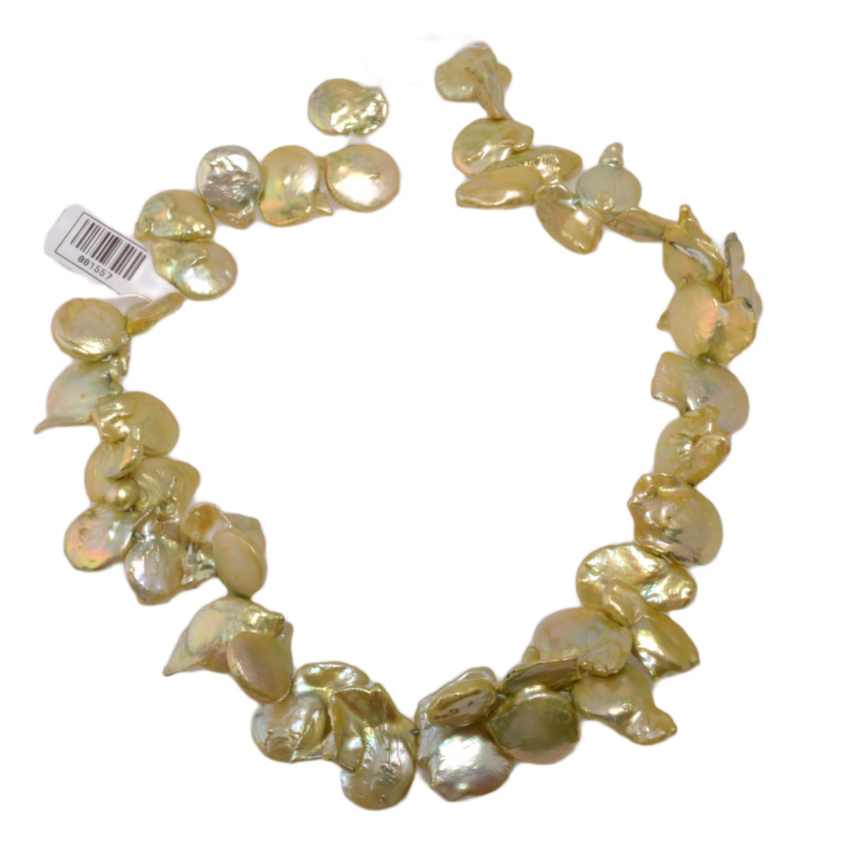 Lemon Freshwater Keshi Pearl Strand 16.5 Inches - Natural Golden Yellow Baroque Pearls by Continental Bead Suppliers