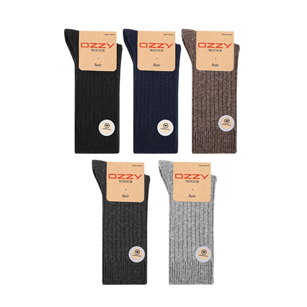Ozzy Socks men's wool blend socks, 5-pack in assorted colors