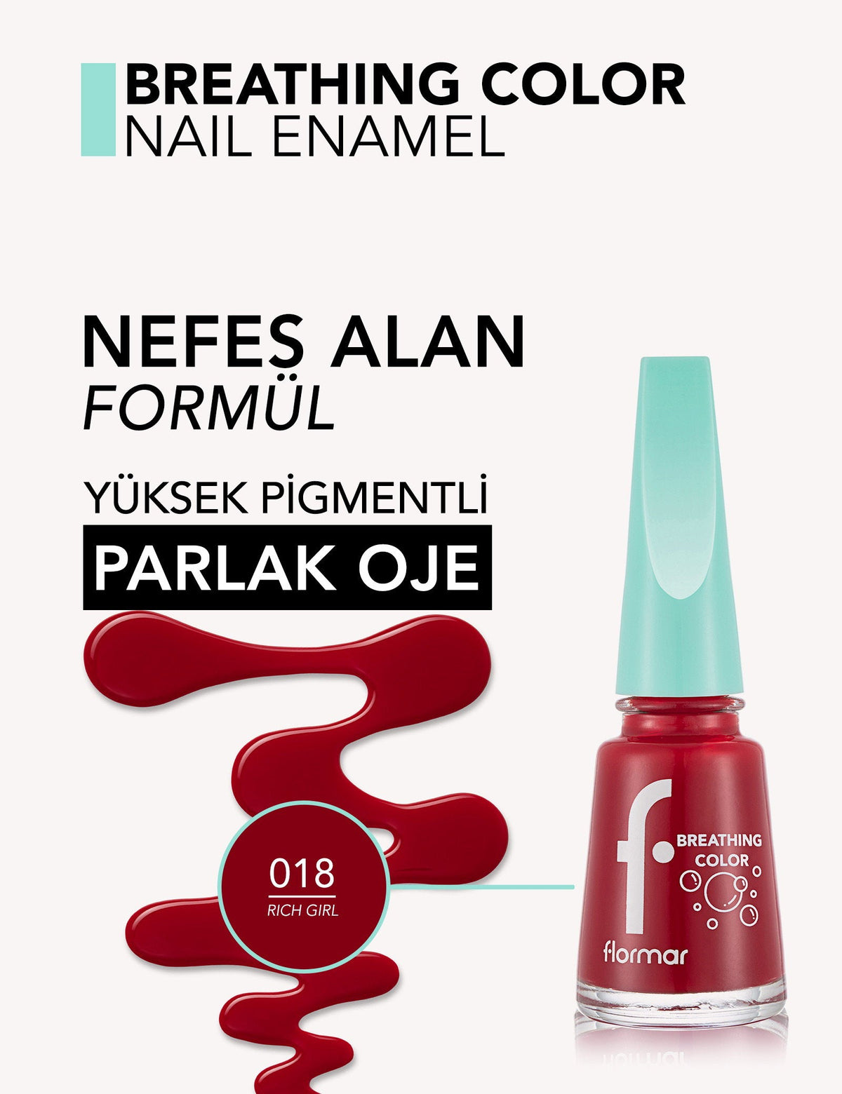 Flormar Breathing Color High Pigment Breathable Nail Polish by Beauty Care Bag