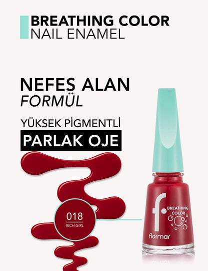 Flormar Breathing Color High Pigment Breathable Nail Polish by Beauty Care Bag