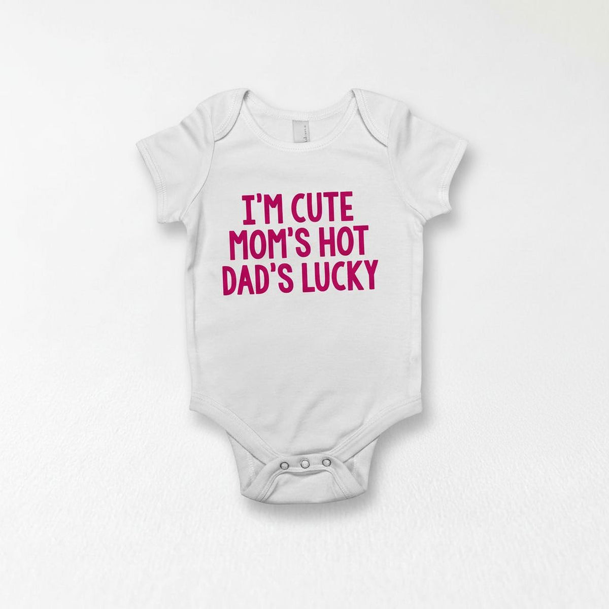 Funny Baby Girl Shirt - Newborn Baby Girl Gift - New Baby Girl Pink Outfit - Cute Hot Lucky by Joyful Moose