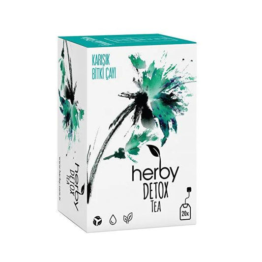 Herby herbal detox tea with green tea, nettle and ginger, 40g