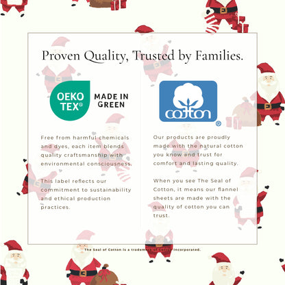 Turkish Cotton Christmas Flannel Sheet Set - Whittaker Collection by Great Bay Home