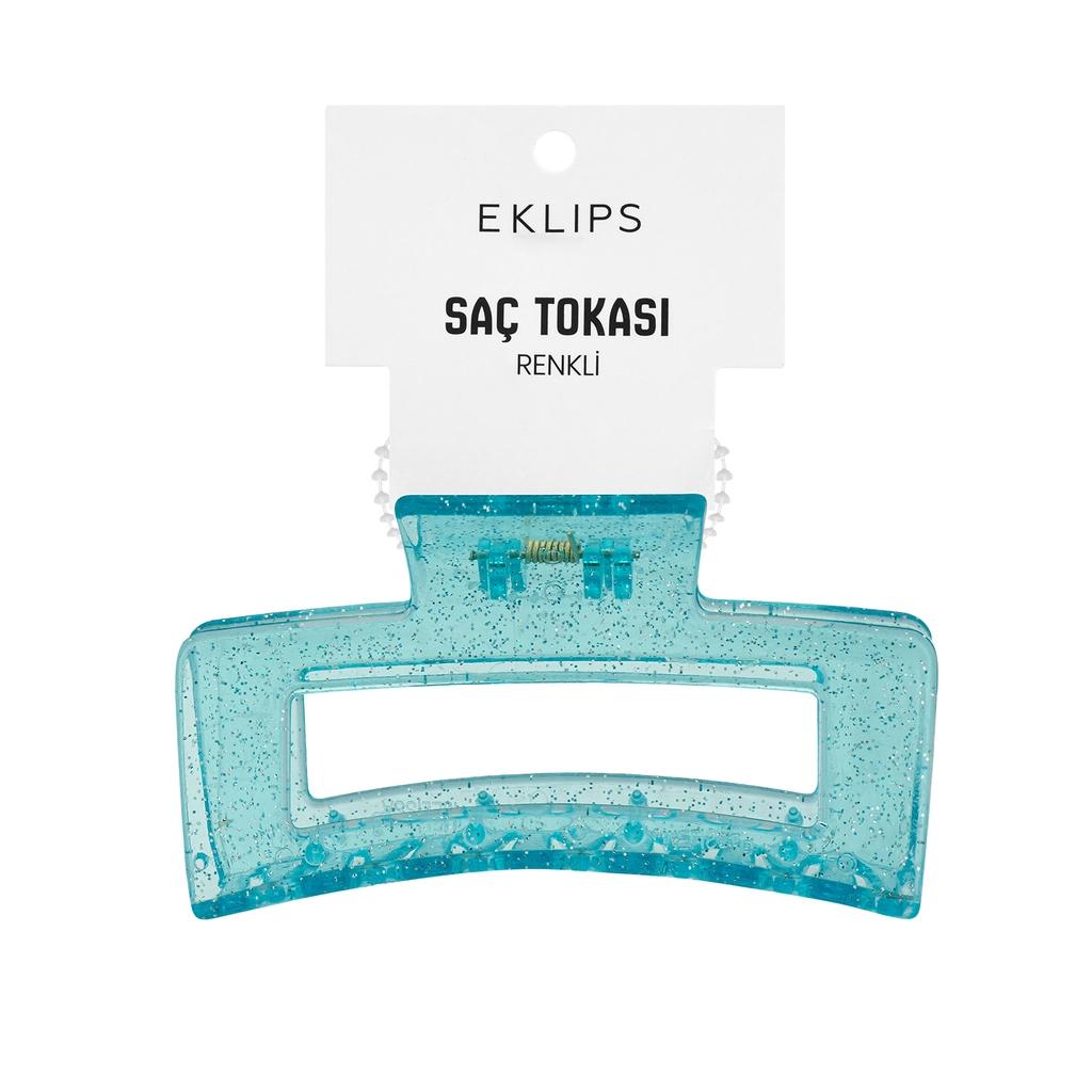 Eklips Rectangular Glittery Blue Claw Clip Hair Accessory by Beauty Care Bag