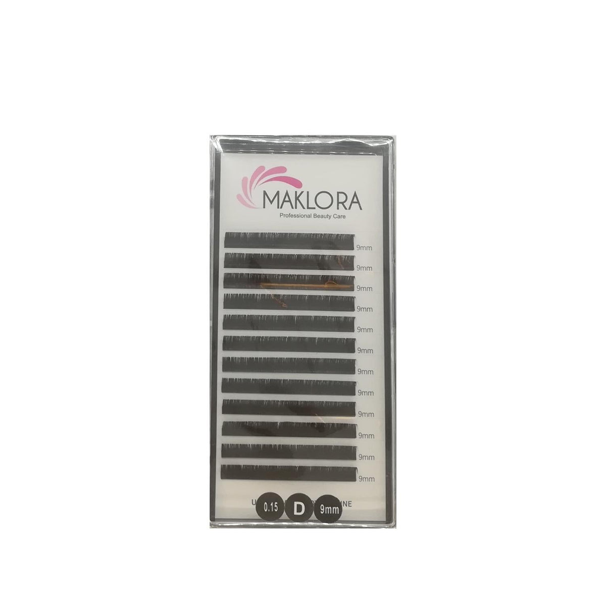 Maklora Silk Eyelash Extensions D Curl 0.15 Thickness 9mm Length - Enhance Your Natural Beauty by Beauty Care Bag