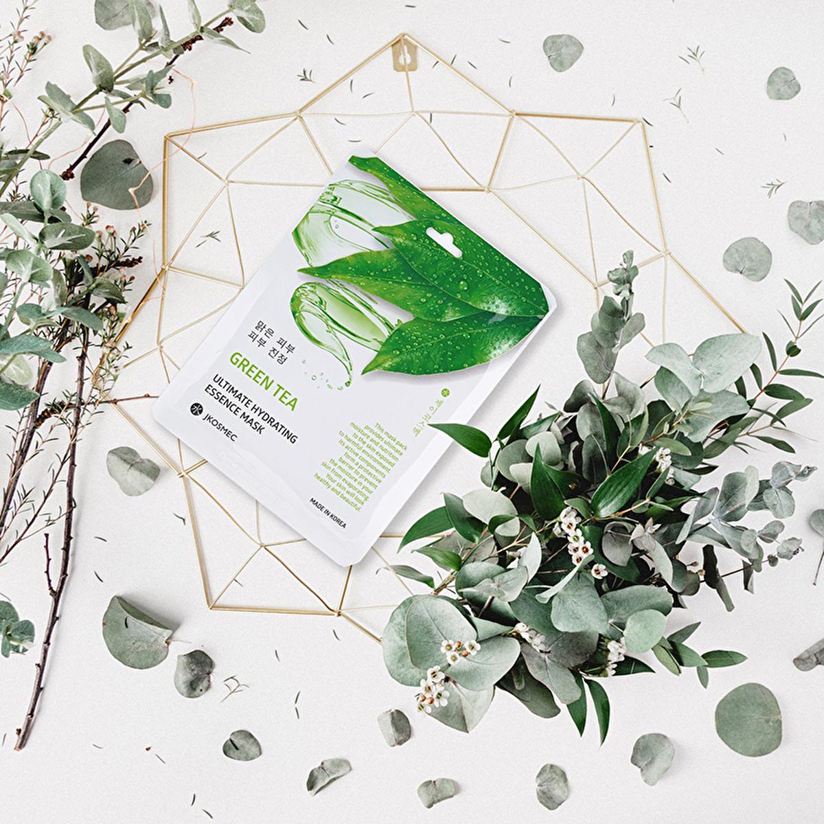 JKosmec Hydrating Green Tea Face Mask - Moisturizing & Toner for All Skin Types | 25 ml by Beauty Care Bag