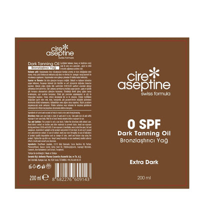 Cire Aseptine Bronzing Oil for a Deep Golden Glow 200 ml by Beauty Care Bag