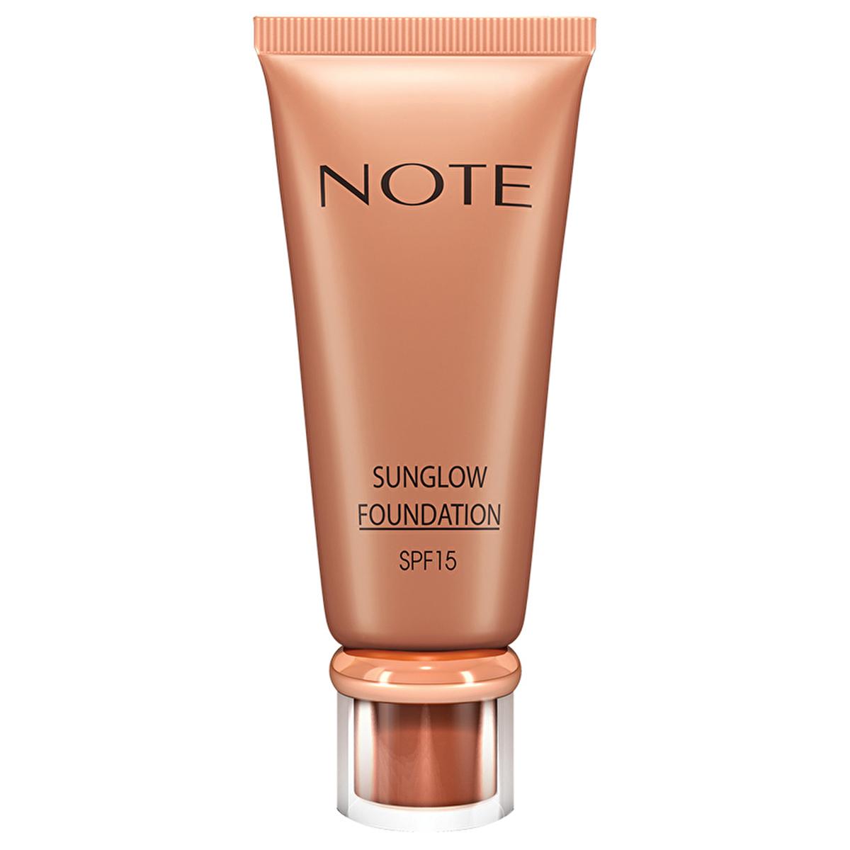 Note Sunglow Foundation: Radiant Bronzing Foundation with Vitamin E & SPF 15 - Paraben-Free, Non-Comedogenic for Healthy, Glowing Skin by Beauty Care Bag
