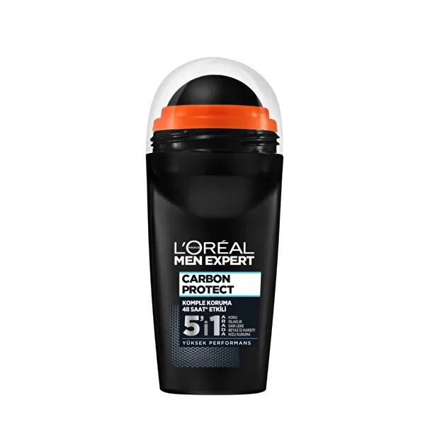 L'Oreal Paris Men Expert Carbon Protect Antiperspirant Deodorant Roll-On for Men - 48 Hour Sweat Protection, Stain-Free, Carbon Active Technology by Beauty Care Bag