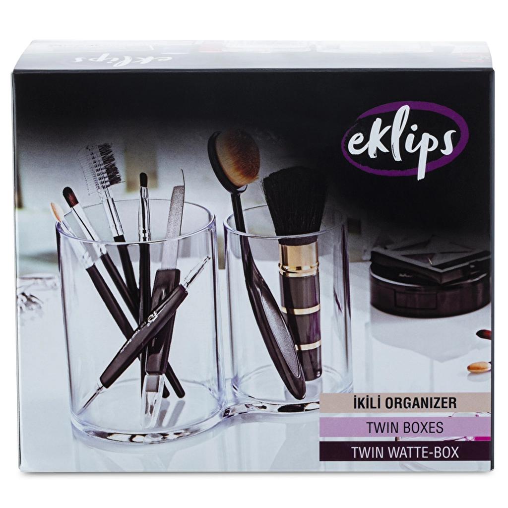 Eklips Dual Compartment Cotton Pad Holder by Beauty Care Bag