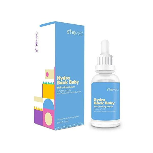 She Vec Hyaluronic Acid Serum - Intense Hydration & Skin Barrier Repair - Vegan, Fragrance-Free - Hydra Back Baby - 30ml by Beauty Care Bag