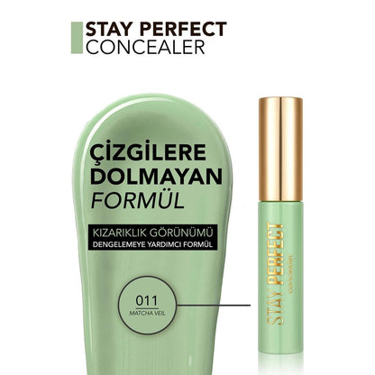 Flormar Stay Perfect Redness Correcting Concealer 011 Matcha Veil by Beauty Care Bag