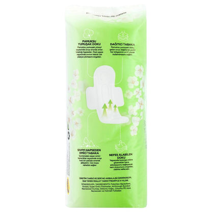 Benri Ultra Cotton Sanitary Pads Long 16 Count by Beauty Care Bag