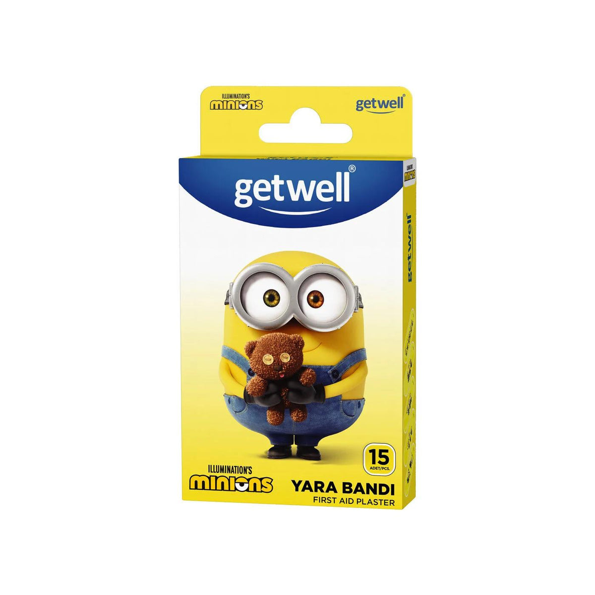 Getwell Minions Character Bandages for Kids 15 Count by Beauty Care Bag