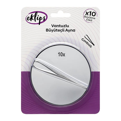Eklips Suction Mirror & Tweezers Set for Precise Grooming by Beauty Care Bag