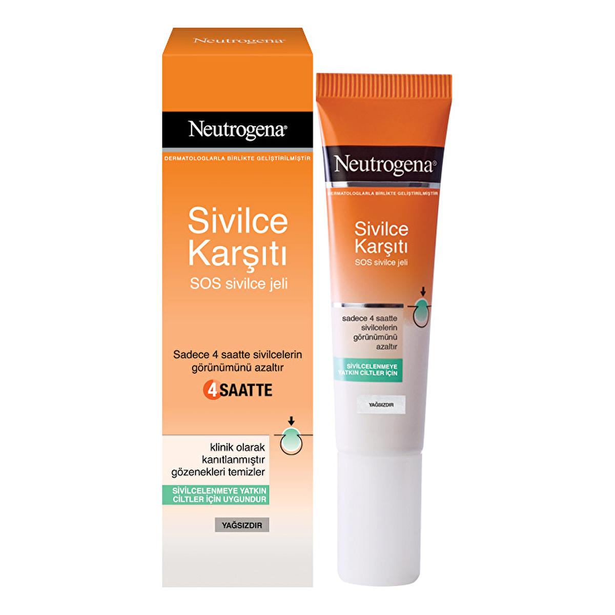 Neutrogena Acne Treatment Gel - SOS Spot Treatment for Acne & Blemish Control | Daily Anti-Acne Gel, Skin Clearing Formula, 0.51 fl oz by Beauty Care Bag