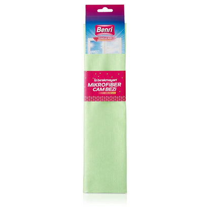Benri Microfiber Glass Cleaning Cloth for Streak-Free Shine 1 Pack by Beauty Care Bag