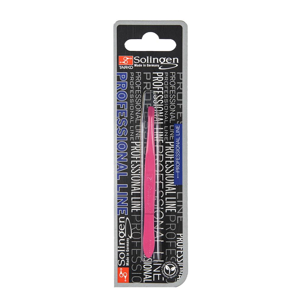 Solingen 7345 Colored Slant Tweezers for Precision Grooming by Beauty Care Bag