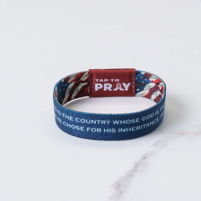 American Patriot Tap to Pray Wristband by Rust & Cinder