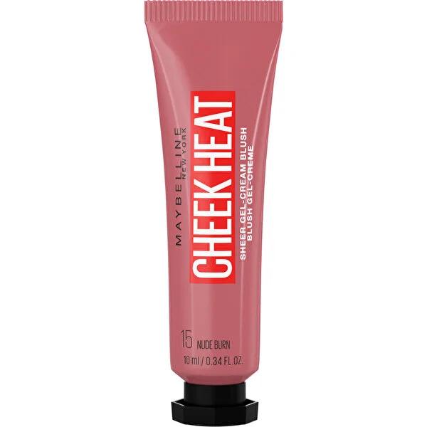 Maybelline Cheek Heat Likit Allõk 15 Nude Burn Blush - Creamy, Buildable Color for Natural-Looking Flush by Beauty Care Bag