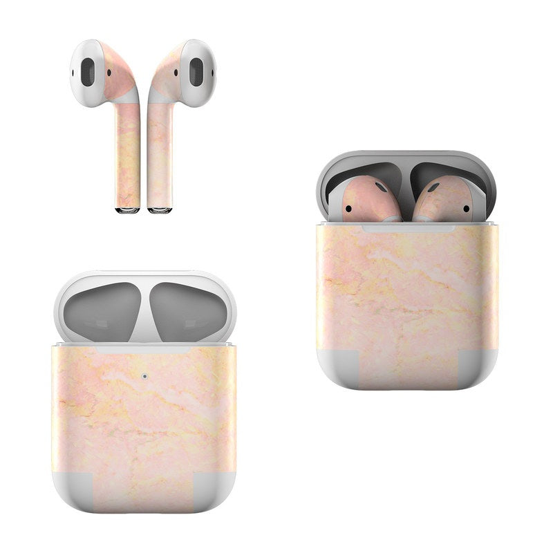 Rose Gold Marble - Apple AirPods Skin by DecalGirl