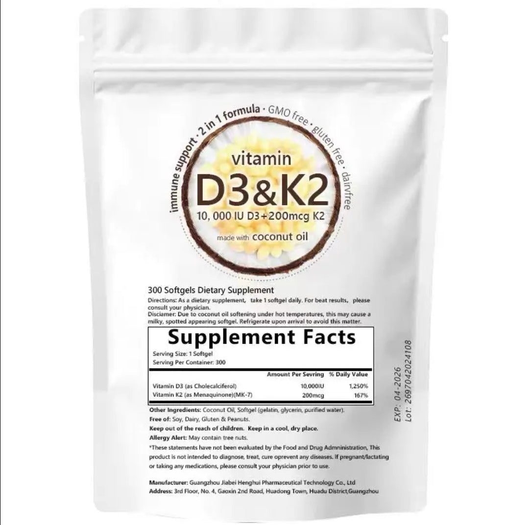 Vitamin D3 K2 Supplement Softgels by KARONDA RENE LEWIS