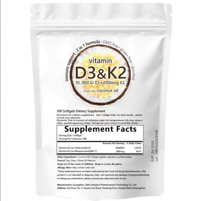 Vitamin D3 K2 Supplement Softgels by KARONDA RENE LEWIS