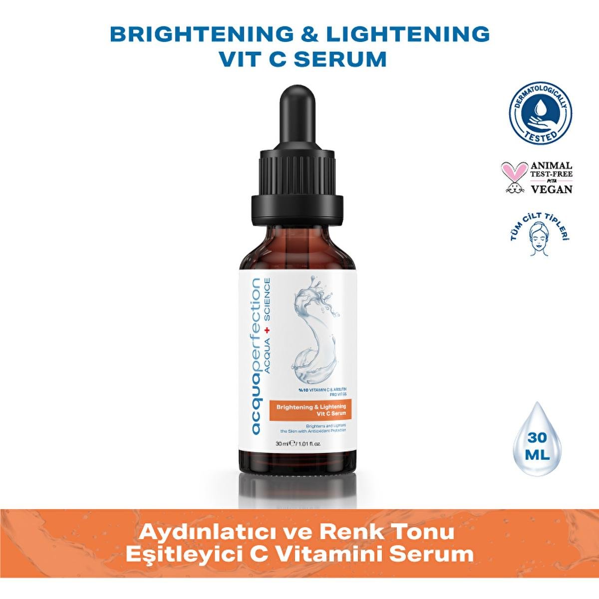 Acqua Perfection Vitamin C Serum - Brightening & Anti-Aging Skincare for Uneven Skin Tone - 30mlSerumTorqelo.com