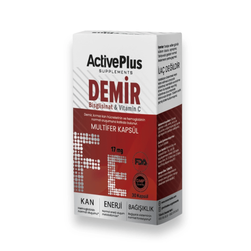 Active Plus Multifer Iron & Vitamin C Supplement - 30 CapsulesSupplementsTorqelo.com