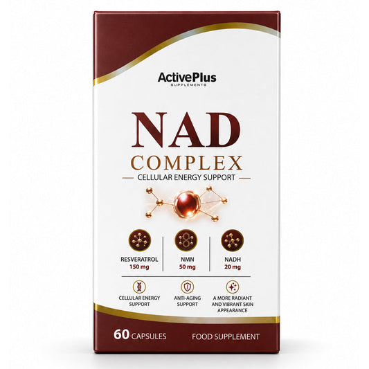 Active Plus NAD Complex Cellular Energy Support 60 Capsules by Beauty Care Bag