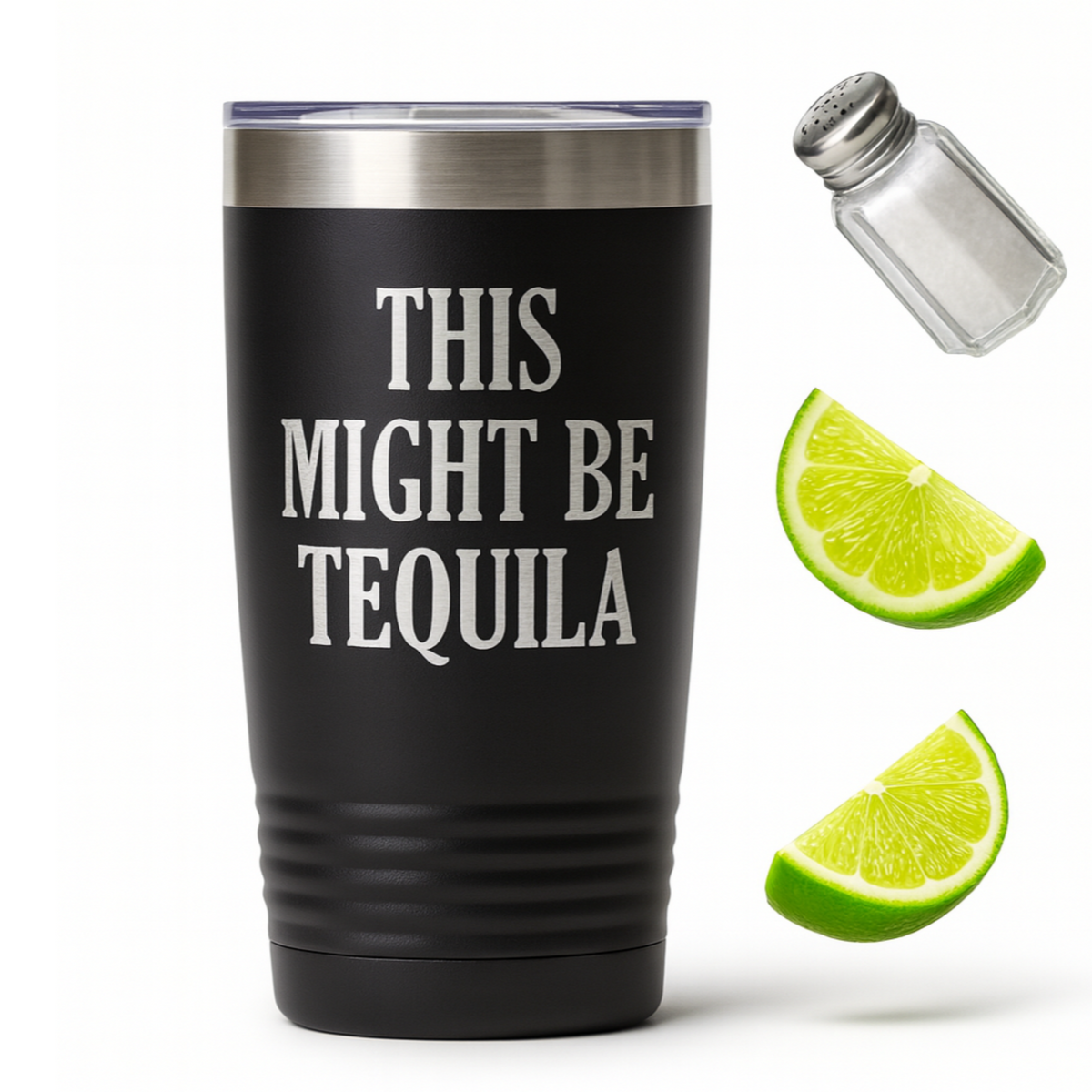 Vacuum Insulated Tumbler - Stainless Steel Travel Drink Mug With Laser Engraved Design by Joyful Moose