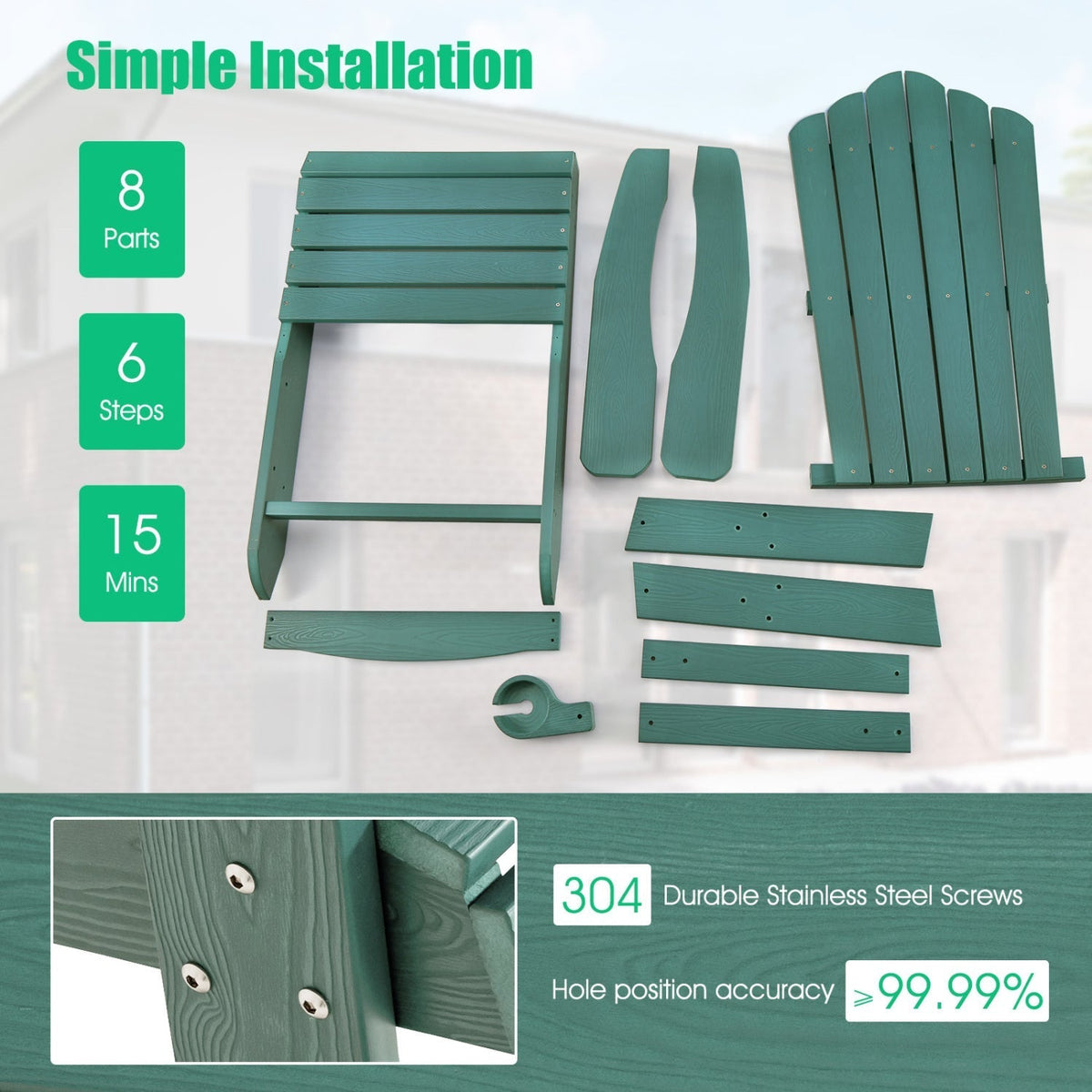 Adirondack Chair Set - Adult & Kids Pair for PatioAdirondack Chair SetTorqelo.com