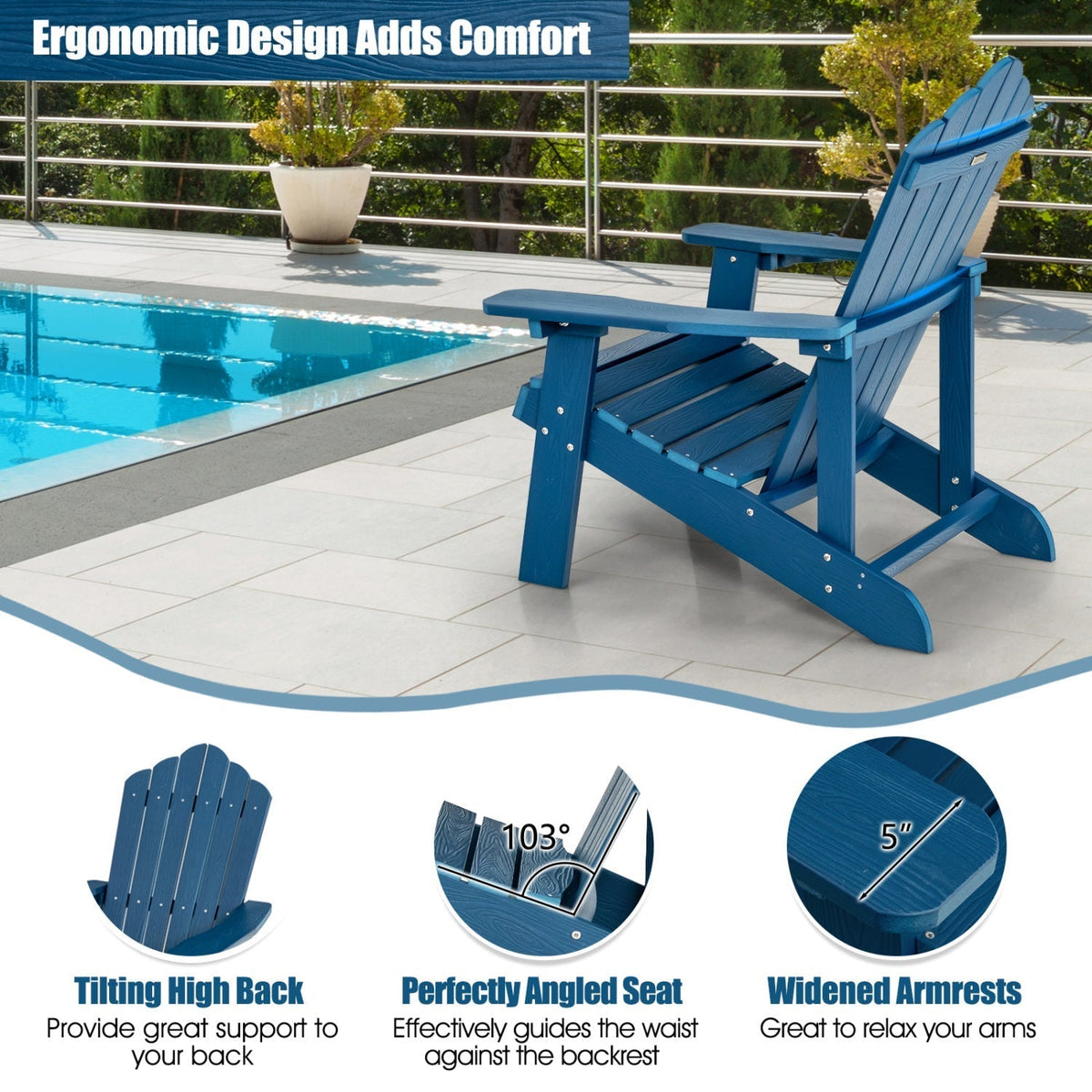 Adirondack Chair Set - Adult & Kids Pair for PatioAdirondack Chair SetTorqelo.com