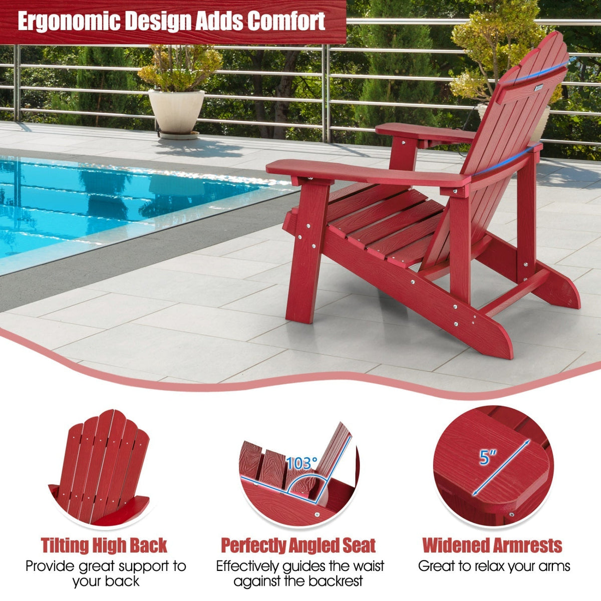 Adirondack Chair Set - Adult & Kids Pair for PatioAdirondack Chair SetTorqelo.com