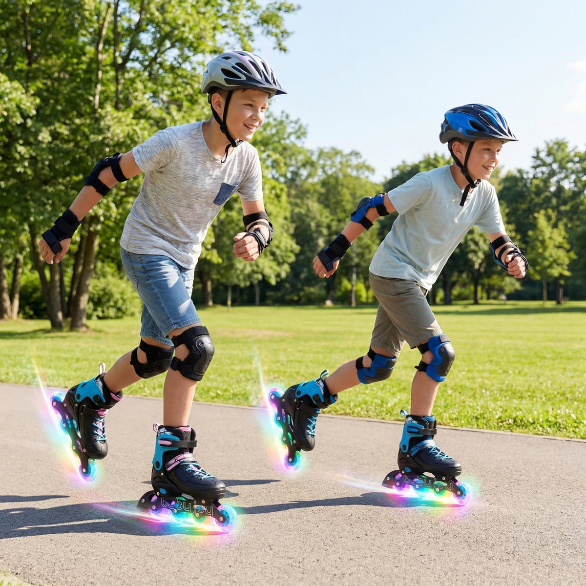 Adjustable Light-Up Kids Inline Skates Ages 9-14Inline SkatesTorqelo.com