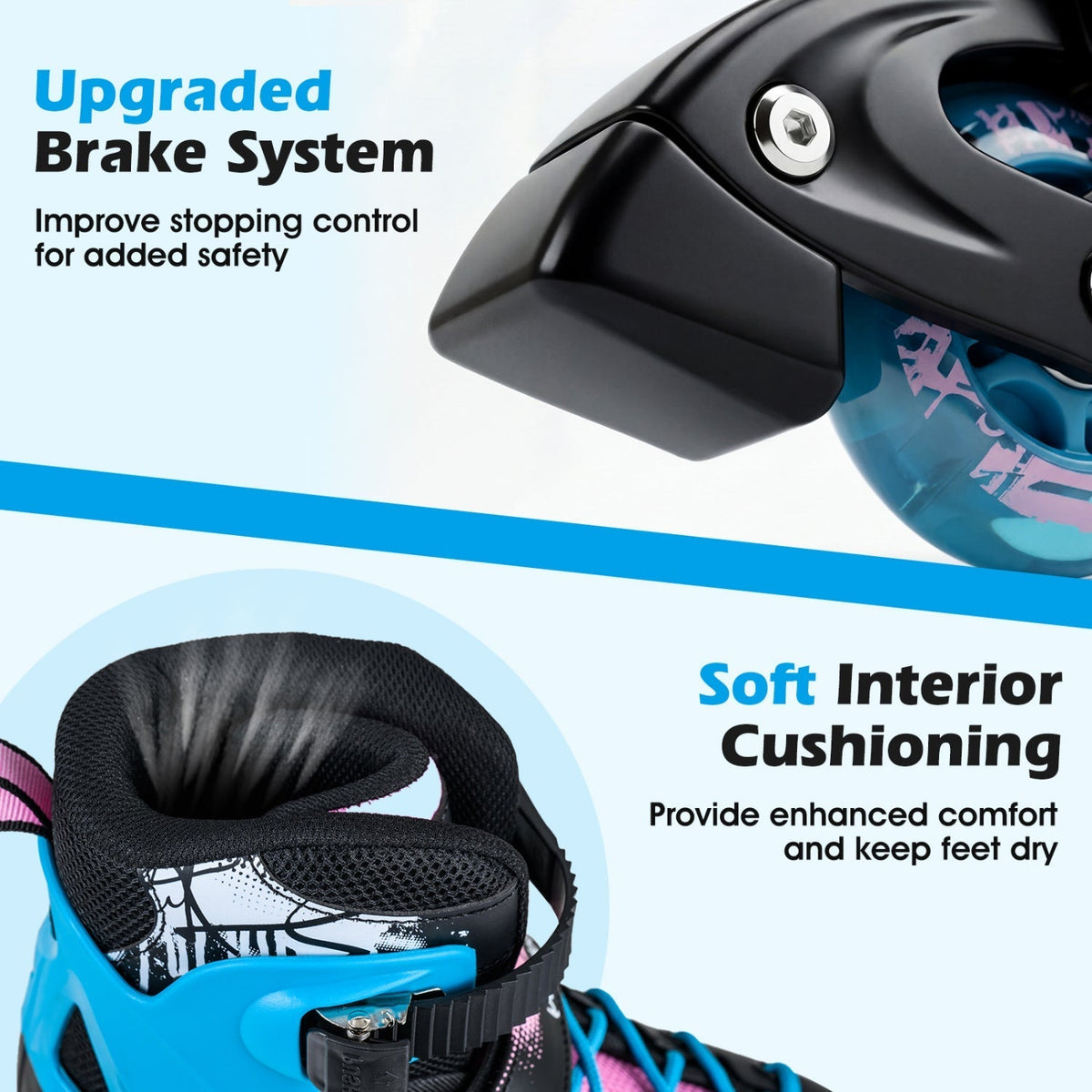 Adjustable Light-Up Kids Inline Skates Ages 9-14Inline SkatesTorqelo.com