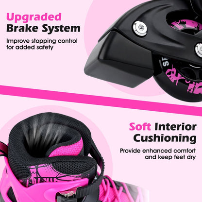 Adjustable Light-Up Kids Inline Skates Ages 9-14Inline SkatesTorqelo.com