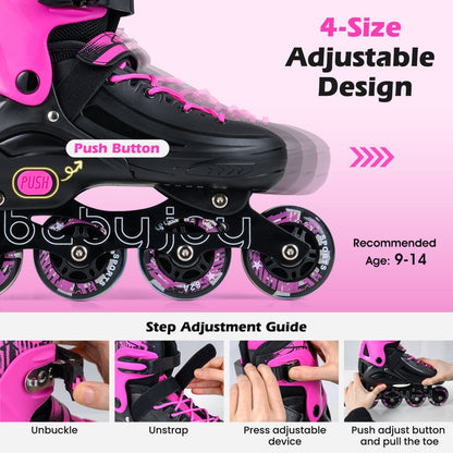 Adjustable Light-Up Kids Inline Skates Ages 9-14Inline SkatesTorqelo.com