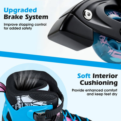 Adjustable Light-Up Kids Inline Skates Ages 9-14Inline SkatesTorqelo.com