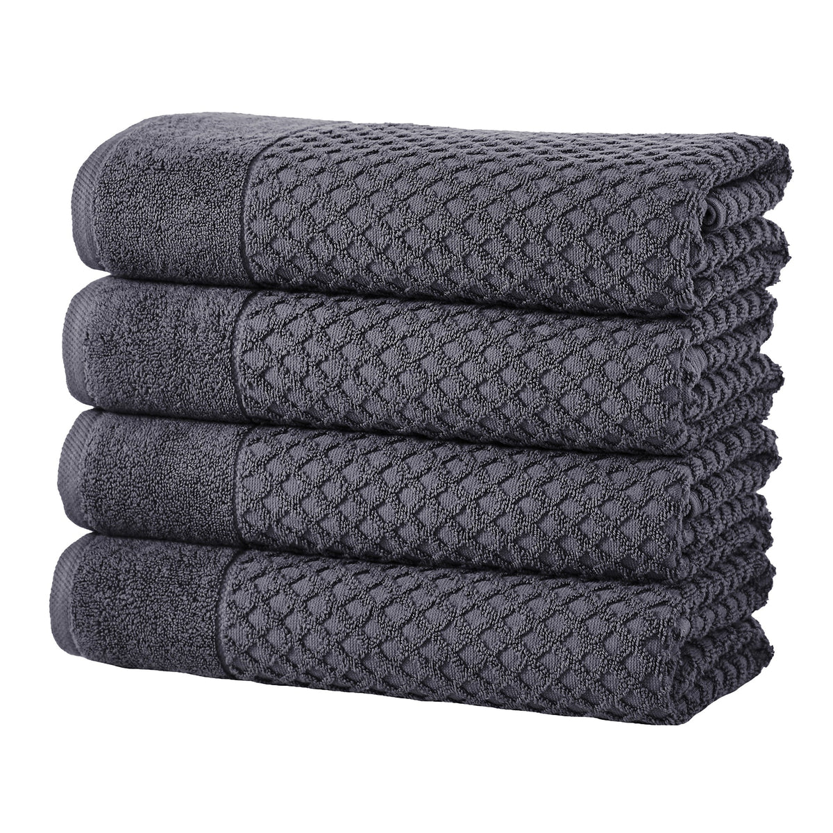 Cotton Diamond Waffle Weave Bath Towel Set - Grayson Collection by Great Bay Home