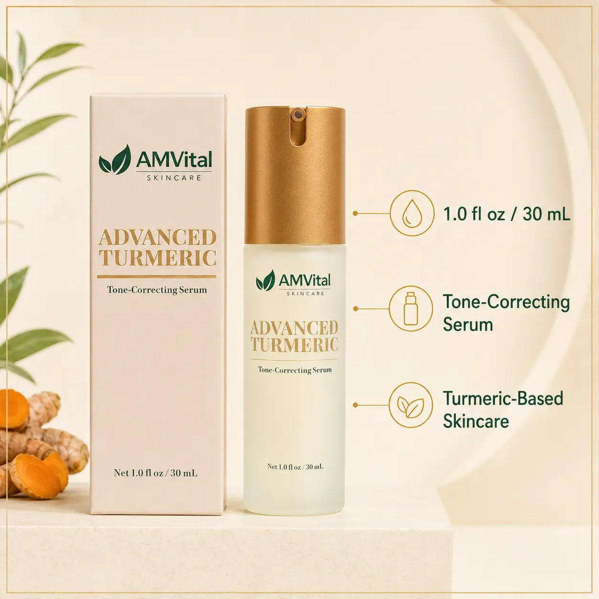AMVital Advanced Turmeric Tone-Correcting Serum by AMVital