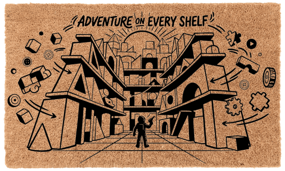 Adventure on Every Shelf Coir MatTorqelo.com