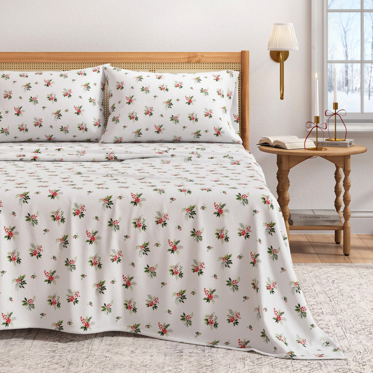 Turkish Cotton Flannel Sheet Set - Elevated Holiday Collection by Great Bay Home
