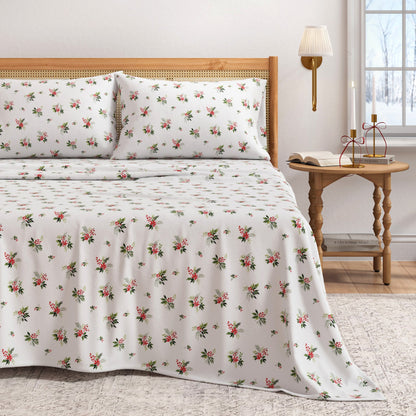 Turkish Cotton Flannel Sheet Set - Elevated Holiday Collection by Great Bay Home