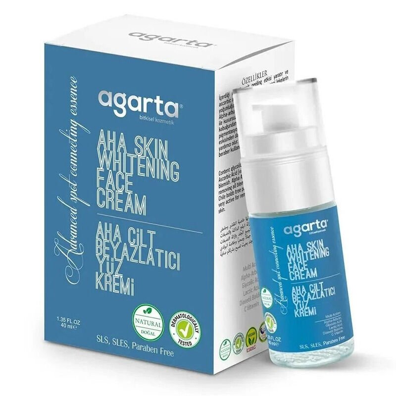Agarta AHA brightening face cream with glycolic acid, 40 ml