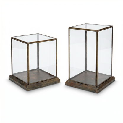Aged Antique Glass Display Case by Rust & Cinder