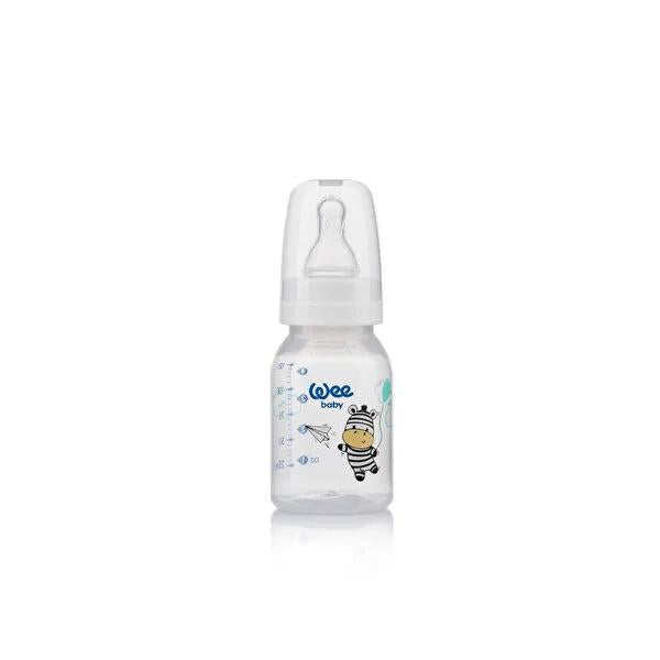 Wee Baby BPA-Free Classic Baby Bottle, 4 oz - Silicone Nipple, Anti-Spill - Newborn & Infant Feeding by Beauty Care Bag