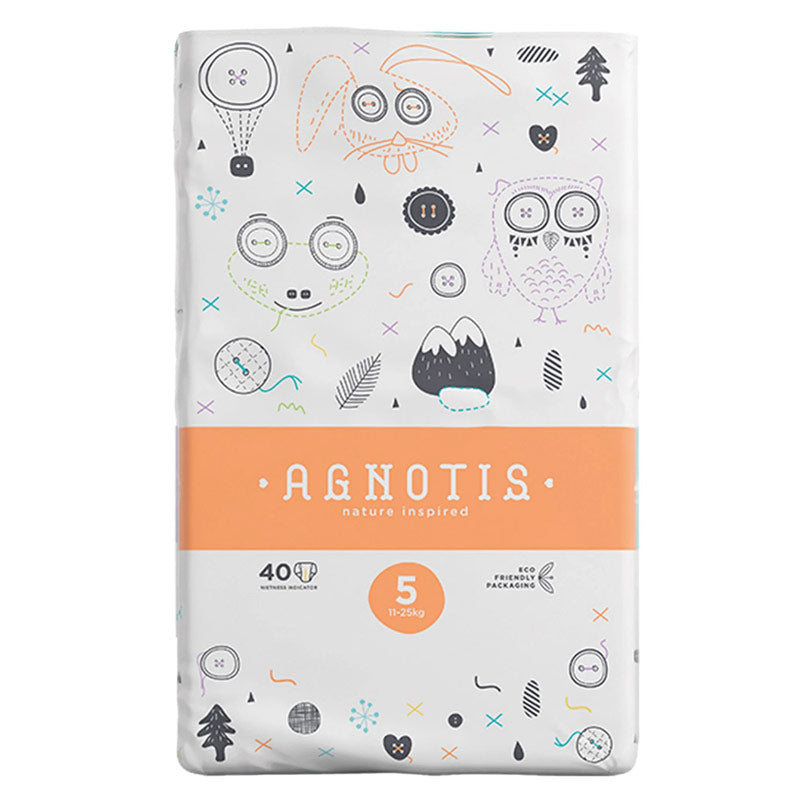 Agnotis Baby Diapers No5 Breathable Comfort 40 Pack by Beauty Care Bag